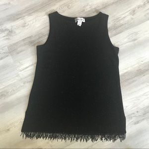 VINTAGE Ronni Nicole Sparkle Tunic with Fringe